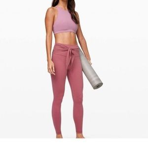 Lululemon purple/pink tie waist align leggings